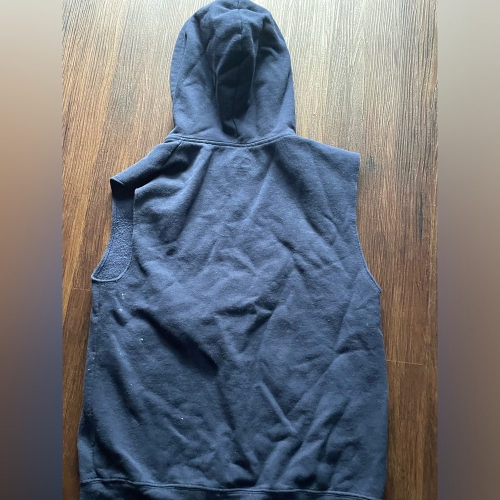 kids hoodie no sleeve blue